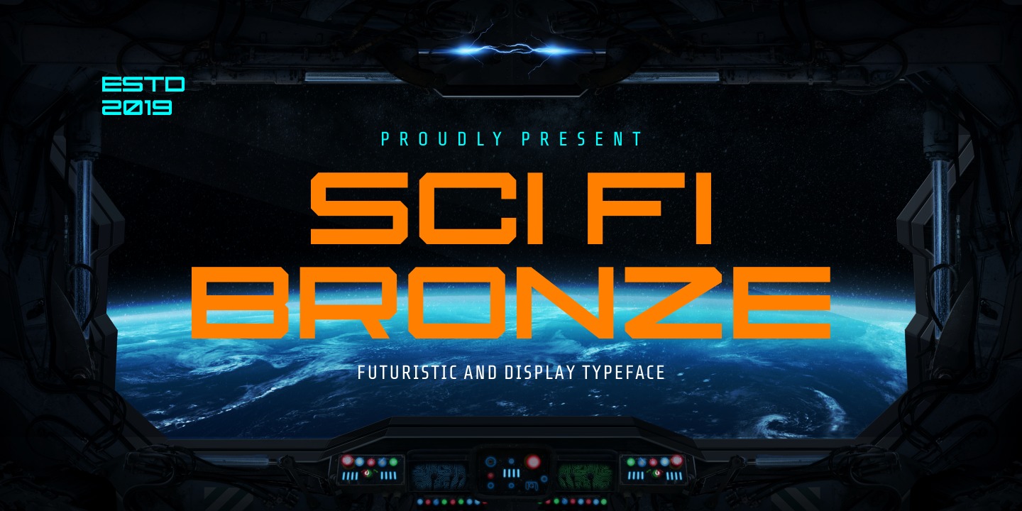 Ejemplo de fuente Sci Fi Bronze Regular